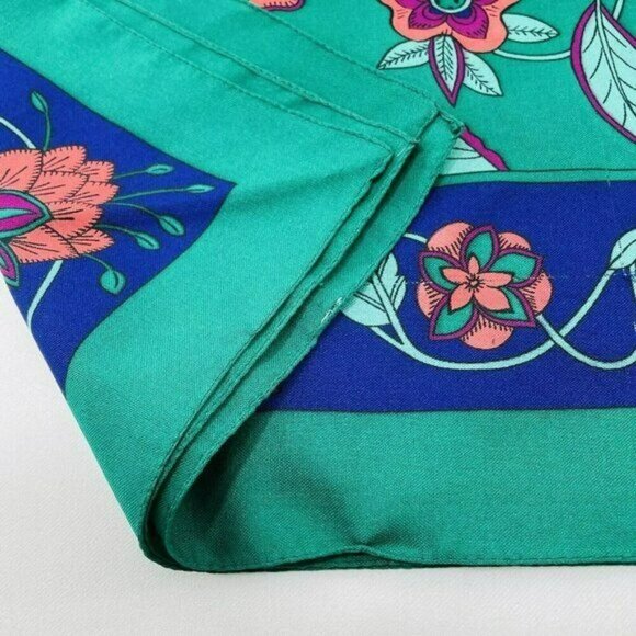 Scarf Handkerchief Tablecloth Bandanna Big 30” Square Flower Boho Hippie Retro - Picture 9 of 12